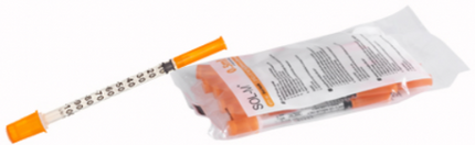 Sol-M Syringe & Needle Insulin 1cc 31GA X 5/16" 1mL Fixed Needle 100/box 10 Box/case 1613151B