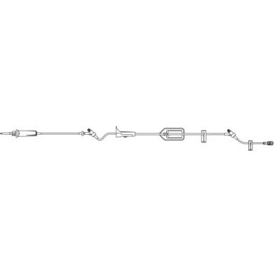 B. Braun Gravity IV Administration Set, With 2 CARESITE® Injection Site, 21.2mL, 104", 15 drops/mL 50 each/case 354207 / BB354207