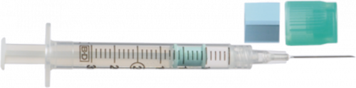 BD Preset™ Blood Gas Analysis Syringe, L1" ODSEC 23GA Needle, 3mL, 100 each/case, 364327