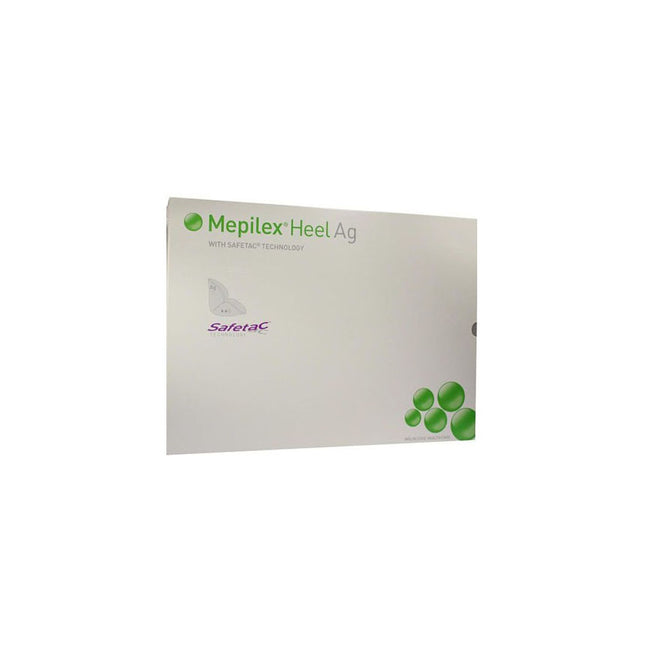 Molnlycke Health Care Mepilex® Heel Ag Foam Dressing, W13cm X L20cm 5 each/box, 388100