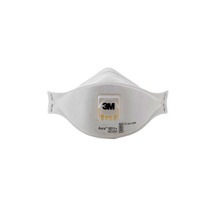 3M Health Care (Solventum) Aura™ Particulate Respirator, N95, Cool Flow™ Exhalation Valve, White, 10 each/box 9211 PLUS / 9211+