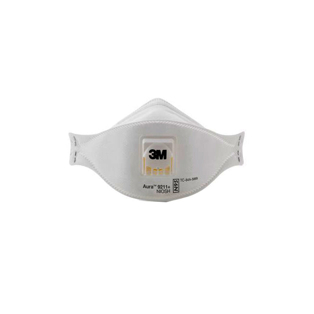 3M Health Care (Solventum) Aura™ Particulate Respirator, N95, Cool Flow™ Exhalation Valve, White, 10 each/box 9211 PLUS / 9211+