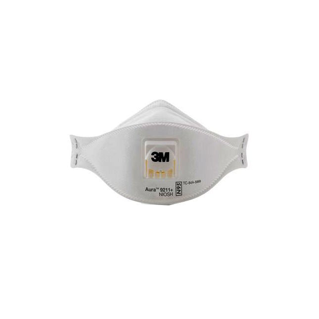 3M Health Care (Solventum) Aura™ Particulate Respirator, N95, Cool Flow™ Exhalation Valve, White, 10 each/box 9211 PLUS / 9211+ - A Medi Supplies