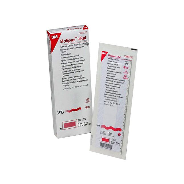 3M™ Medipore™ Soft Cloth Surgical Tape, 10cm x 35cm, Sterile 3573 - E - A Medi Supplies