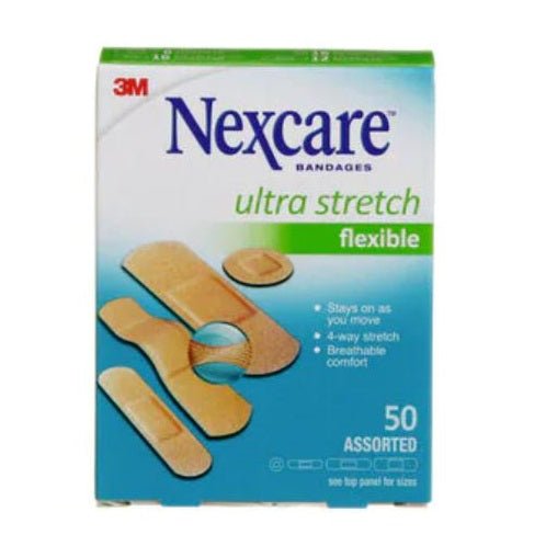 Nexcare™ Ultra Stretch Bandages, Assorted Sizes 50 each/pack, 12 pack/case CS201 - CA - A Medi Supplies