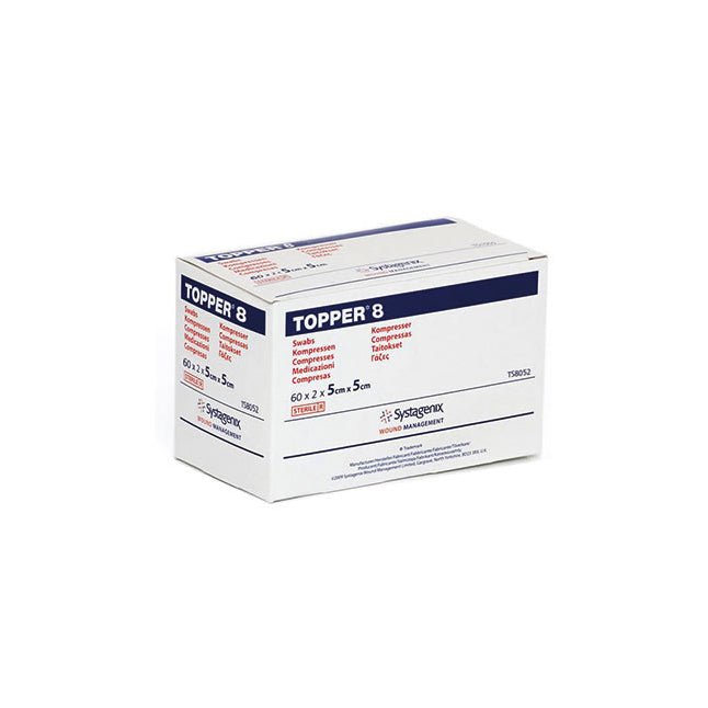 3M Health Care (Solventum) Topper™ NU - GAUZE™ Sponge, 4 - Ply, Sterile, W2" x L2", 120 each/box, TS8052 - A Medi Supplies