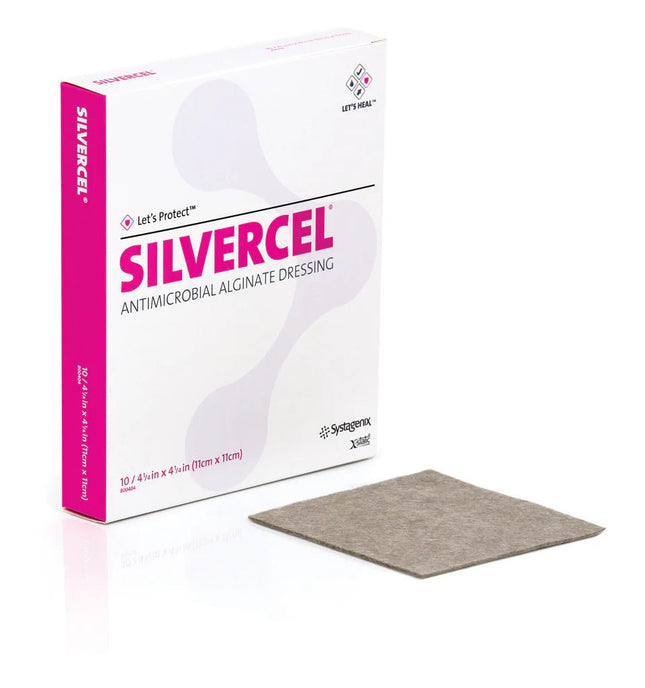 3M (Solventum) 3M™ Silvercel™ Hydro - Alginate Antimicrobial Dressing with Silver 11 x 11cm 10 each/box, 5 box/case CAD011 - A Medi Supplies