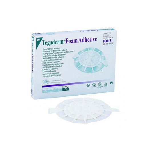 3M (Solventum) 3m Tegaderm High Performance Foam Adhesive Dressing, Oval, Medium, 5 - 5/8" X 6 - 1/8" 5 each/box, 90613 - A Medi Supplies