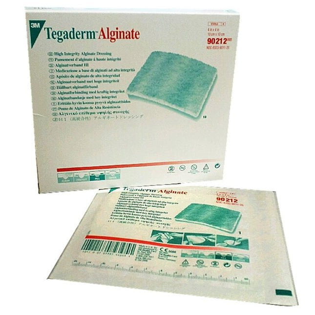 3M (Solventum) Tegaderm™ Alginate Dressing, High Gelling, 4" x 4" 10 each/box, 5 box/case 90212 - A Medi Supplies