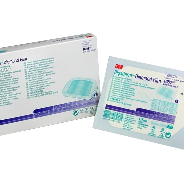 3M (Solventum) Tegaderm  Film Dressing, Diamond Pattern 	 100 each/box, 4 box/case   1684.