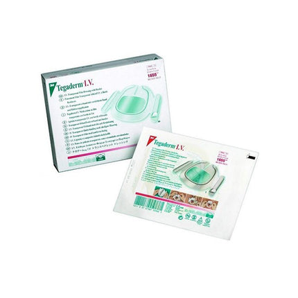 3M (Solventum) Tegaderm™ I.V. Transparent Film Dressing, 3.5" x 4.5", Sterile, 50 each/box, 1655 - A Medi Supplies