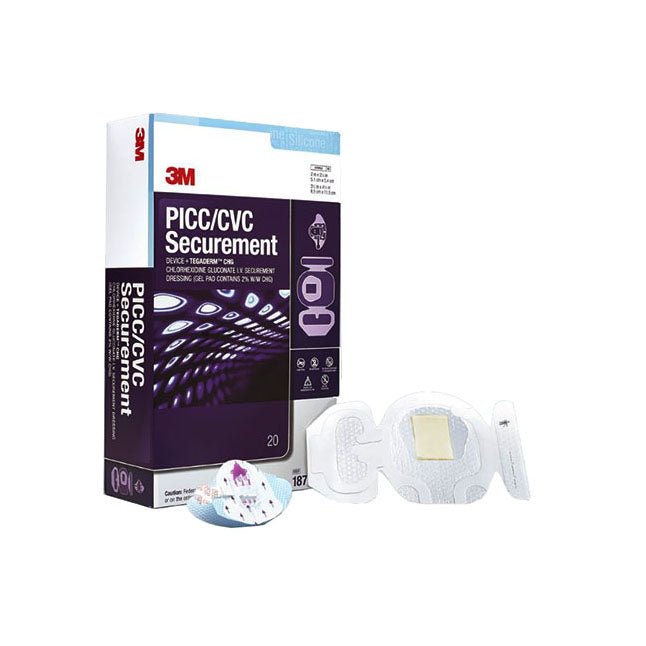 3M (Solventum)Tegaderm™ PICC/CVC Securement Device CHG IV Advanced Dressing, Dressing L6 - 1/8" x W4", 20 each/box, 1879R - 2100 - A Medi Supplies