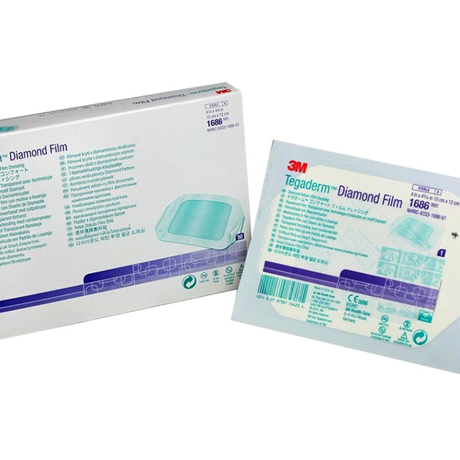 3M Health Care (now Solventum) Tegaderm  Film Dressing, Diamond Pattern 	 100 each/box, 4 box/case   1684