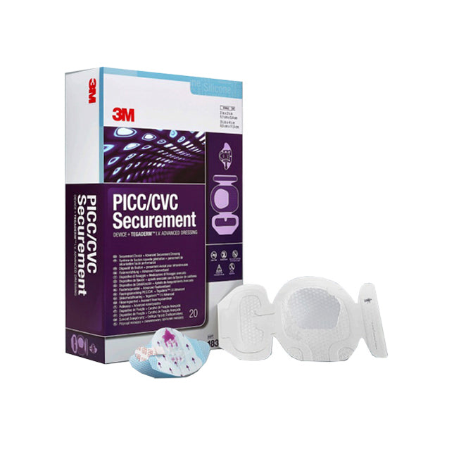 3M Health Care (now Solventum) PICC/CVC Securement Device Tegaderm IV Advanced Dressing, Sterile 20 each/box, 4 box/case 1837-2100