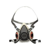 3M Respirator, 6000 Series, Half Facepiece, Small 1 each/box, 24 box/case 6100
