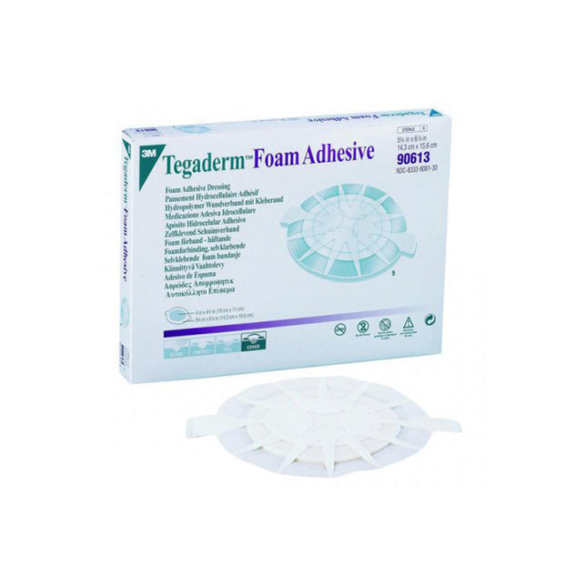 3M (Solventum) 3m Tegaderm High Performance Foam Adhesive Dressing, Oval, Medium, 5-5/8" X 6-1/8" 5 each/box, 90613