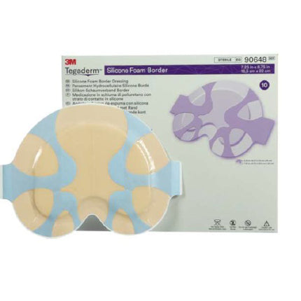 3M (Solventum) Tegaderm Silicone Foam Border Dressing, Sacral, Large 18.5X22 5 each/box, 90648