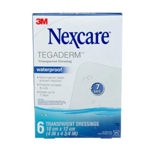 3M Nexcare™ Tegaderm™ Waterproof Transparent Dressing 6 each/box, 12 box/case H1626-06-CA
