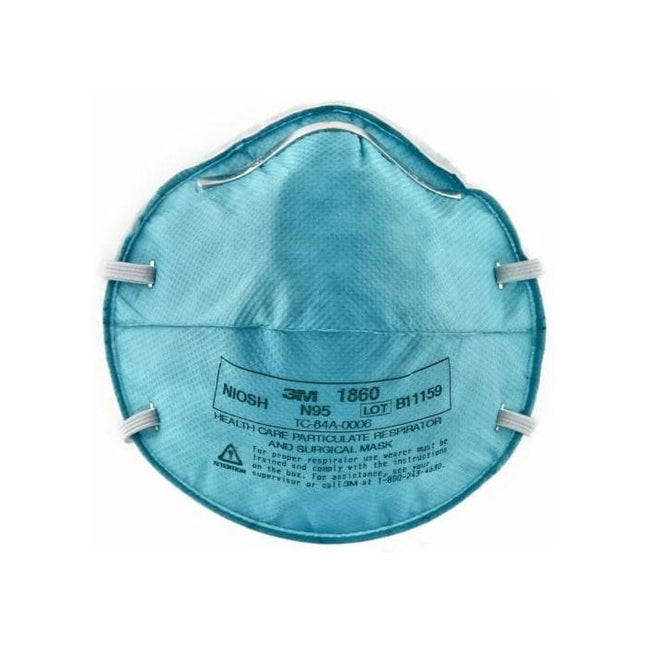3M Molded N95 Particulate Respirator Surgical Mask, Fluid Resistant, Small Size, 20/BX, 1860S