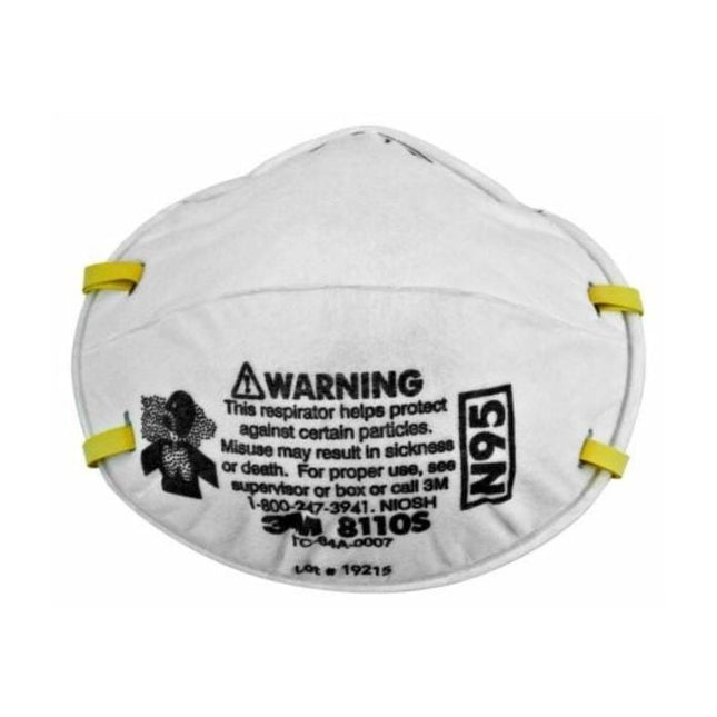 3M Non-Medical Molded N95 Particulate Respirator for Small Faces, Regular Size, 20/BX, 8210