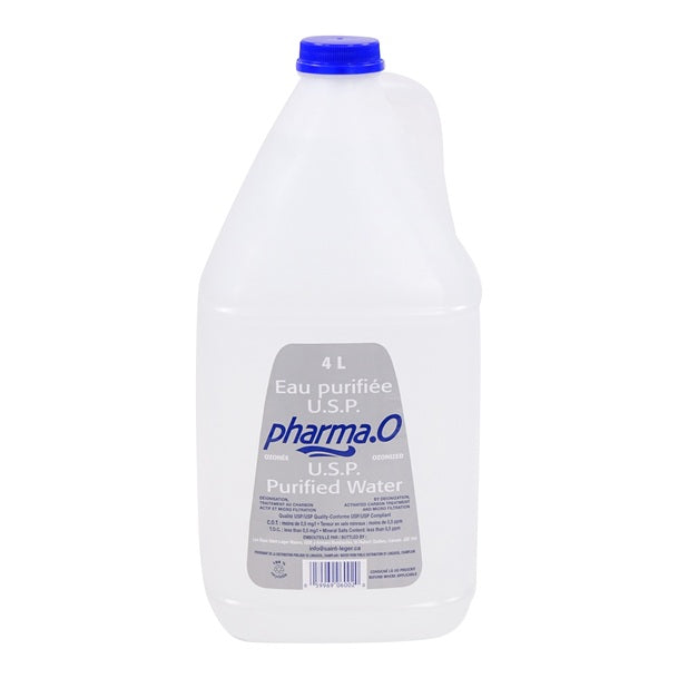 Les Eaux Saint-Leger Purified Deionized Water Usp 4l 4 each/box 4LUSP