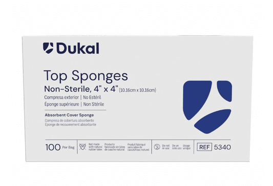 DUKAL SPONGE GAUZE COVER N/S 4X4IN, 100 each/bag, 5340