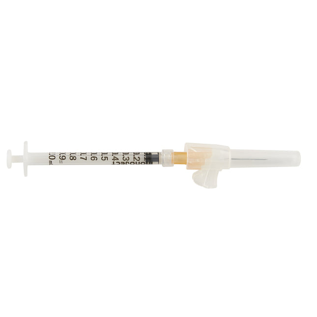 Monoject Magellan Syringe & Needle 1cc 25g X 1in Safety Magellan 50/box 4 box/case 8881811510