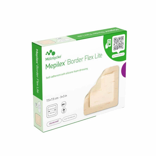 Molnlycke Mepilex® Border Flex Lite Foam Dressing, 3" x 3" (7.5 cm x 7.5 cm) Box/5 Each 581200