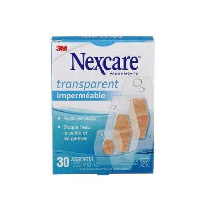 Nexcare™ Waterproof Bandage Clear, Assorted 30 each/pack, 12 pack/case 588-30-CA