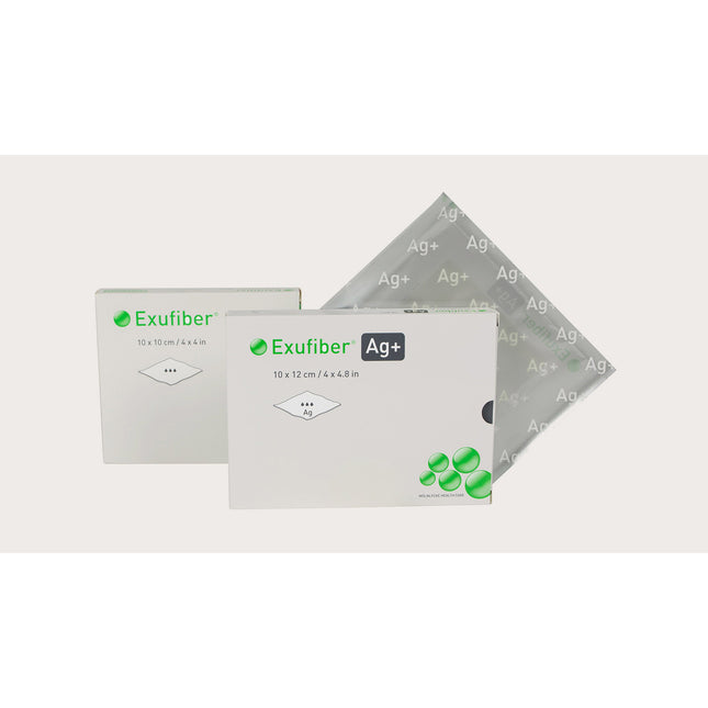 Molnlycke Health Care Exufiber® Ag+ Gelling Fibre Dressing  W15cm x L15cm	10 each/box, 6 box/case 603423