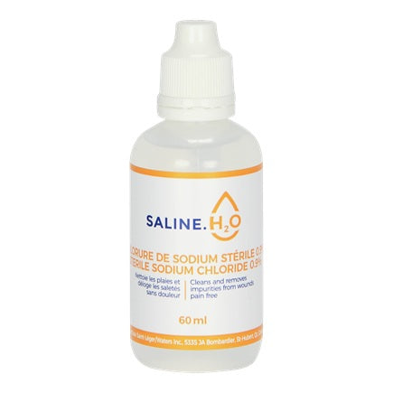 Les Eaux Saint-Leger Sodium Chloride Saline Solution 0.9%, 60 ml, Saline H2O 48 each/case 6048SAL