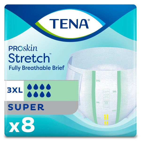 TENA® ProSkin Stretch™ Super Brief 3XL, 69" - 96" 8 each/pack, 4 pack/case 61391