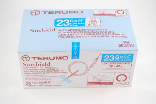 Terumo Set Blood Coll 23 X 0.75In W/Safety Winged Surshield 12In Tbg Bx/50 MNSVS23B30