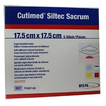 compare product BSN Medical Cutimed® Siltec® Sacrum Dressing 17.5X17.5cm, 5 each/box 7328700