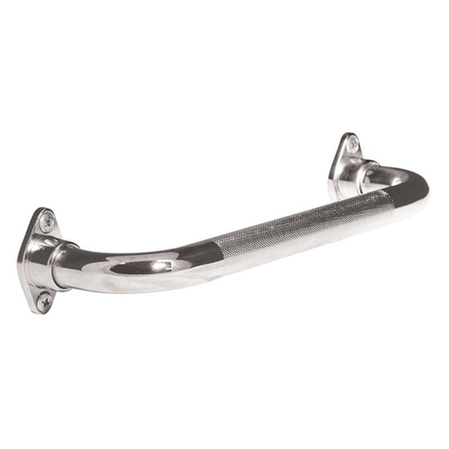 Drive Medical Aquasense Knurled Chrome Grab Bar with Rotating Flange, 12" / 30.5 cm, 1 Each, 785-130