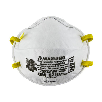 3M Particulate Respirator, N95, Cup Style, Standard, White, 20 ea/Box, 3M8210N / 8210