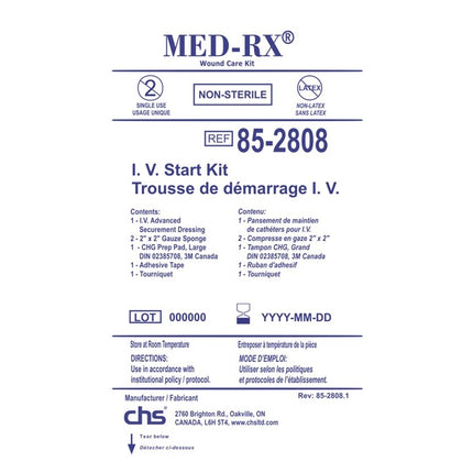 CHS Med-Rx IV Start Kit 100 each/case  85-2808