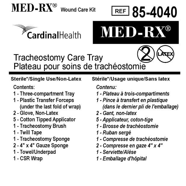 CHS Med-rx® Tracheostomy Care Tray- 85-4040 30 tray/case
