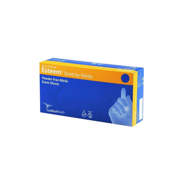 Cardinal Health Esteem Stretchy Nitrile 1 (Esn1), Exam Glove, Powder-free 150 each/box, 10 box/case 8817NB