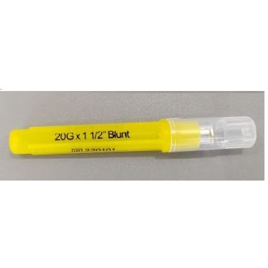 Monoject™ Blunt Cannula, Rigid Pack, 20GA x 1-1/2" 25 each/box, 4 box/case 8881202363