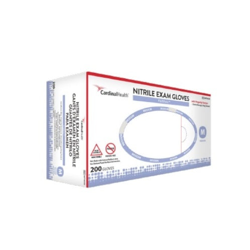 Cardinal Health Flexal Nitrile Exam Gloves - Powder-free 200 each/box, 10 box/case 88TN01XS