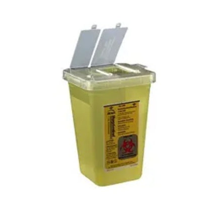 Cardinal Health Monoject™ Phlebotomy Sharps Containers, Yellow 1qt, Height 6.25", 1 each, 8906