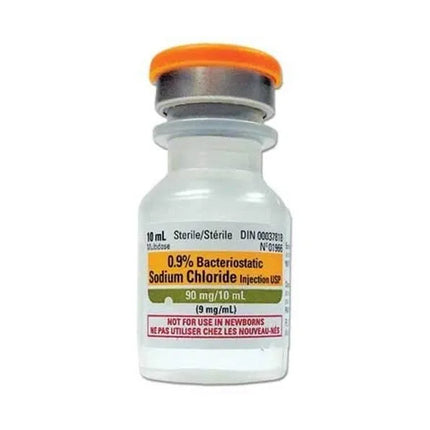 Sodium Chloride 0.9% For Injection 10ml Vial Bacteriostatic with Preservative,  25/Box, 01966010 / 954408
