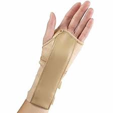 Airway Champion Medium Elastic Wrist Splint Left Hand LG (7 3/4 - 8 1/2") Padded Closure Beige, 1 Each, 0033L-L
