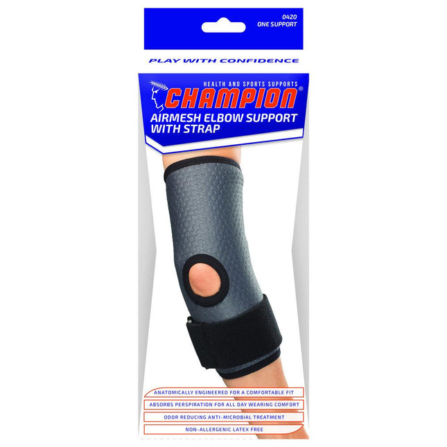 Airway Elbow Sleeve With Strap Charcoal Large, 1 Each, 0420-L