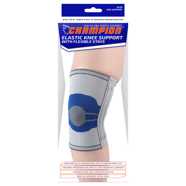 Airway Elastic Knee Support With Stays Light Grey Large, 1 Each, 0435-L