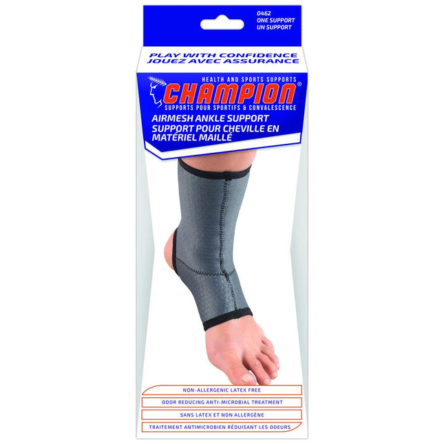 Airway Champion Ankle Support Charcoal Large, 1 Each, 0462-L