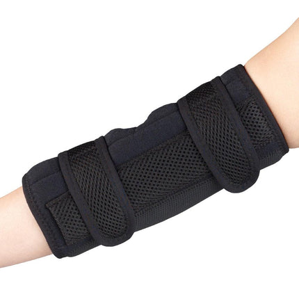Airway Otc Elbow Night Splint Maximum Support Small (7.75"X9.75") Black Latex Free Dual Straps, 1 Each, 2428-S