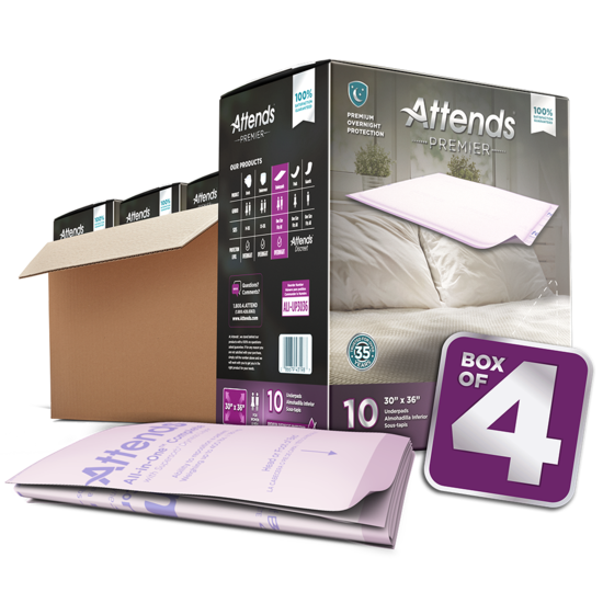 Attends Premier Underpads, 30" x 36", 6 bags of 10, ALI-UP3036