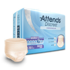 Attends Discreet Underwear Female- Medium ,4 bags of 20, ADUF20